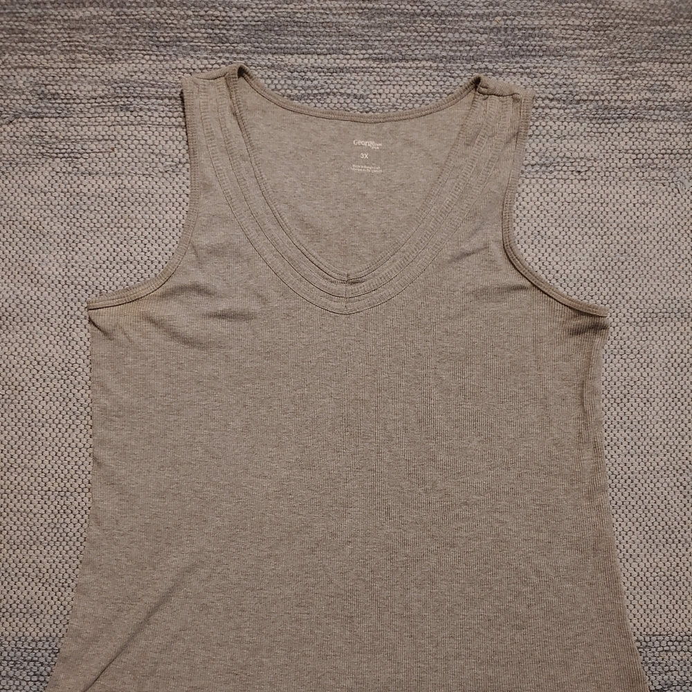 Womens Used George Plus Sz 3X Grey Tank Top